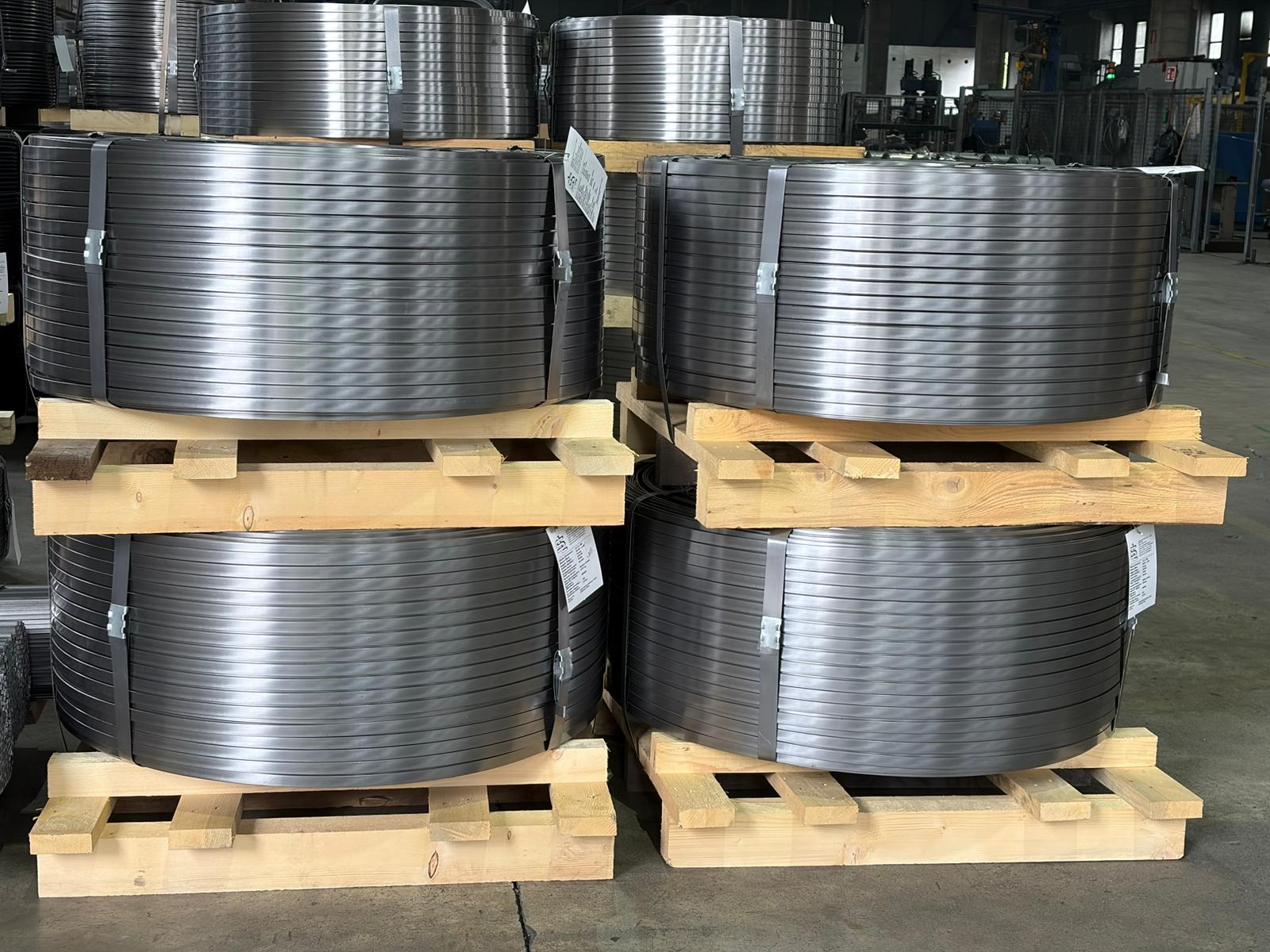 Bobine posizionate su bancali